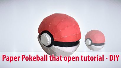 Impressionnant Comment faire un Origami Pokeball qui ouvre, Fun Pages Origami