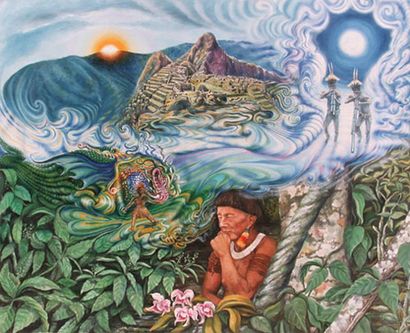 Ayahuasca - Das visionäre Gebräu es bekannt - die Rolle in schamanischen oder religiösen Zeremonien und - s