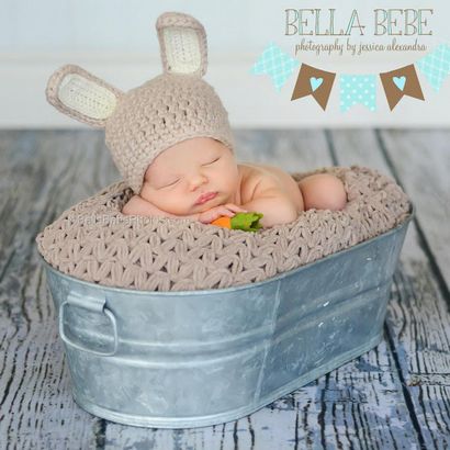 Baby-Häkelarbeit und Foto Props HappyBabyCrochet