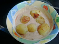 Bébé sauce de pommes de terre, pommes de terre bébé épicé yogourt sauce recette sanjeev kapoor, Annapurna