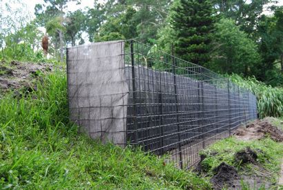 Cour arrière Idées pour les murs en gabions - Diane et Dean DIY