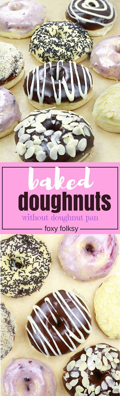 Cuit au four Donuts sans utiliser pan beignet, Foxy Folksy