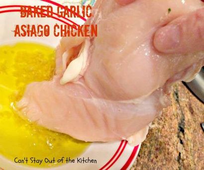 Cuit au four ail Asiago poulet - Peut - t rester en dehors de la cuisine