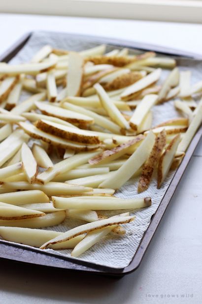 Frites cuites au four assaisonné (assaisonné) Frites au four assaisonné français