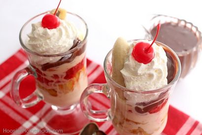 Banana Split Sundaes - Hoosier faites maison