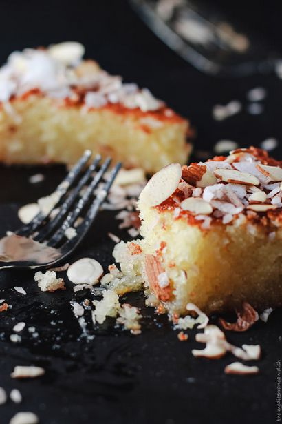 Basbousa Recette (gâteau de semoule), le plat de la Méditerranée