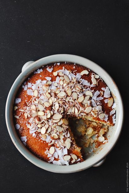 Basbousa Recette (gâteau de semoule), le plat de la Méditerranée