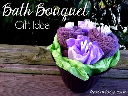 Serviette de bain Bouquet de fleurs bricolage Idée cadeau