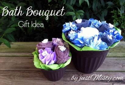 Badetuch Blumenstrauß DIY Geschenk-Idee