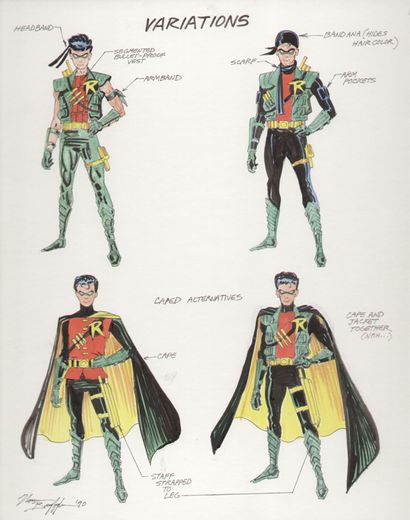 Batman- Die 1989 Film Robin Relics desigining Tim Drake s Robin-Kostüm