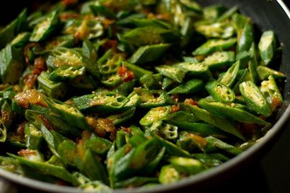 Bhindi braten Rezept, wie Panjabi bhindi braten Rezept, bhindi Rezepte machen