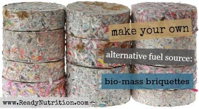 Bio Messe Briquettes alternativer Brennstoff aus Papier, Fertignahrung