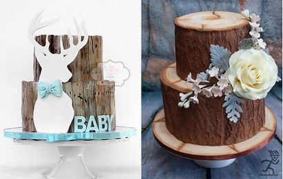 Birch Tree gâteaux de mariage - Effets similibois - Gâteau Geek Magazine