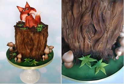 Birch Tree gâteaux de mariage - Effets similibois - Gâteau Geek Magazine