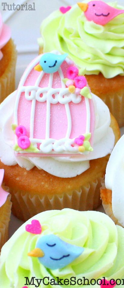 Vogelbauer Cupcakes ~ Kuchen, Blog-Tutorial, My Cake Schule