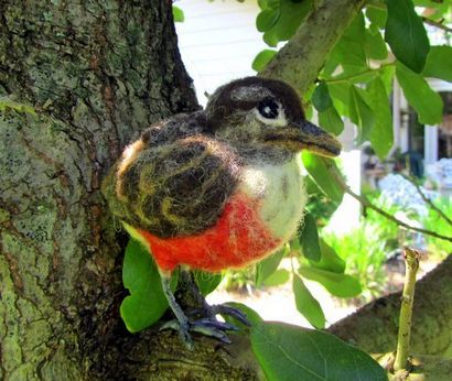 Pieds d'oiseaux pour les oiseaux aiguille - Felted tutoriel gratuit, LIVING FEUTRE Blog!