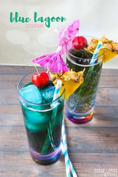 Blue Lagoon Cocktail Rezept - Zucker, Gewürz und Glitter