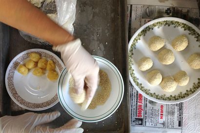 Bánh Cam recette (vietnamienne Boules de sésame) (comment faire dessert boule de sésame) Bánh Cam recette (Vietnam boules de sésame)