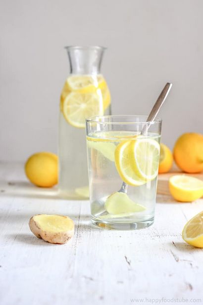 Körperreinigung Lemon Ginger Wasser Rezept - HappyFoods Rohr