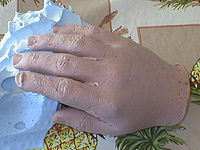 Körperteile Eine Hand in Clay