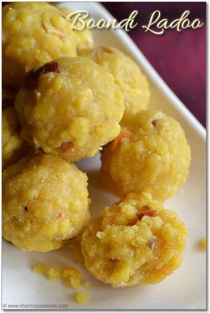 Boondi Ladoo Recette - Boondi Laddu - Comment faire ladoo de Boondi, Diwali Bonbons Recettes - Sharmis