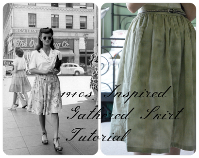 Bramblewood Mode, Modest Fashion - Beauty Blog DIY 1940er Inspired gerafft Rock Nähen Tutorial