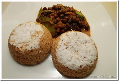 Brot Puttu und Kadala Curry