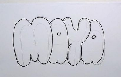 Lettres Bubble - Comment dessiner Maya