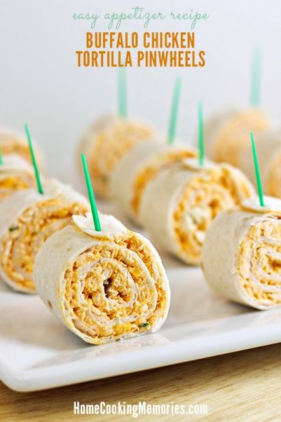 Buffalo Chicken Tortilla Pinwheels Rezept - Home Cooking Erinnerungen