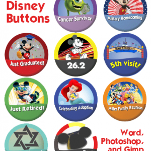 Construisez vos propres boutons parc de style thème Disney