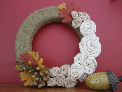 Fleurs Jute (comment faire des fleurs roulées en toile de jute) Fleurs Burlap