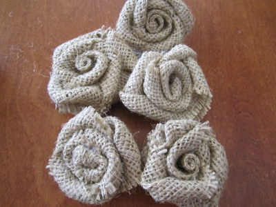 Fleurs Jute (toile de jute) Fleurs Burlap