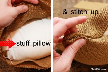 Jute Pillow Comment faire un oreiller de toile de jute, bricolage Home Decor