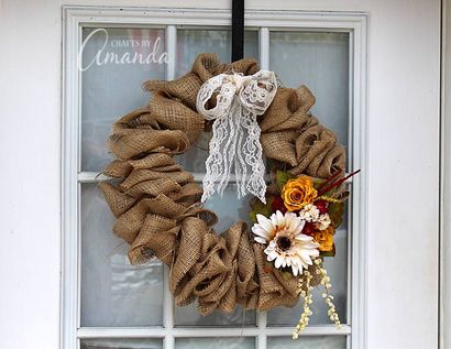 Jute Couronne Comment faire une couronne de fleurs Jute En utilisant un cintre