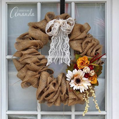 Jute Couronne Comment faire une couronne de fleurs Jute En utilisant un cintre