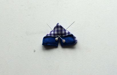 Clips papillon cheveux - Origami avec le tissu 4 étapes (avec photos)