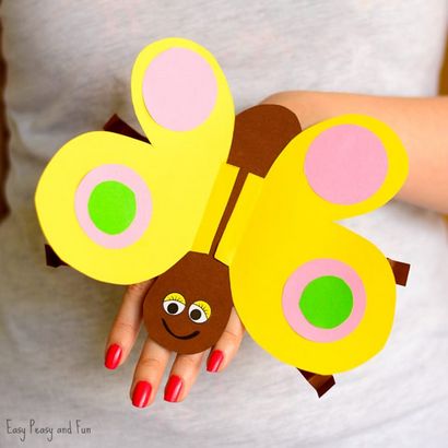Schmetterlings-Papierhandpuppe - Easy Peasy und Fun