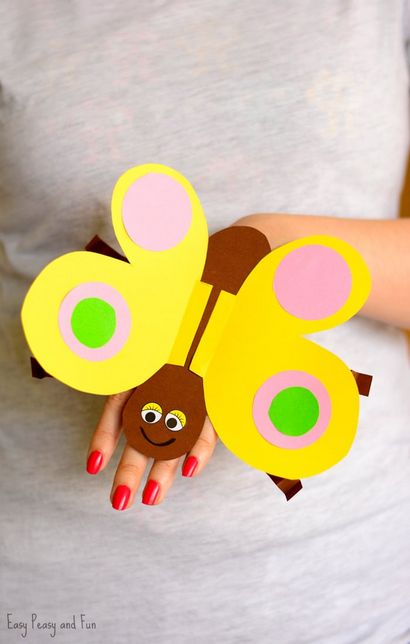 Schmetterlings-Papierhandpuppe - Easy Peasy und Fun