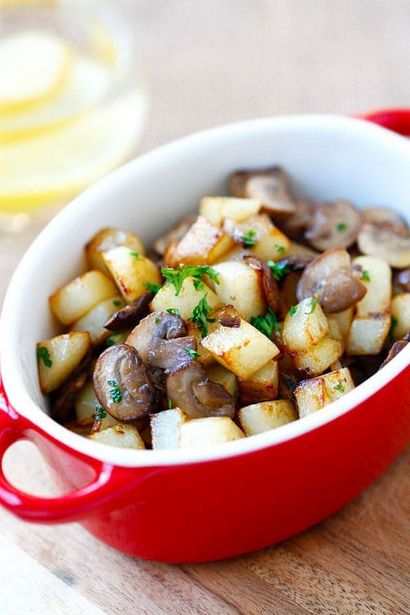 Beurre de pommes de terre sautées et champignons, délicieuses recettes faciles