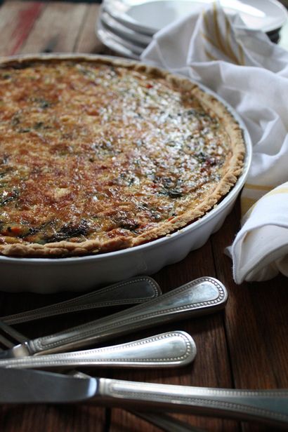 Callaloo und Cheddar Quiche, hungrig sofia