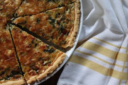 Callaloo und Cheddar Quiche, hungrig sofia