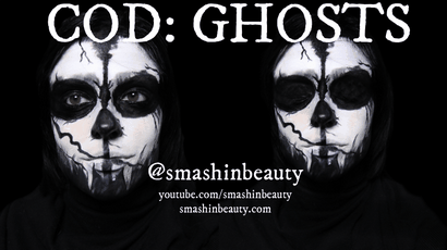 Call of Duty Geister Geist Maske Halloween Make-up Tutorial 2014 SMASHINBEAUTY