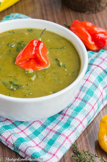 Soupe Caraïbes callaloo (style végétalien) - That Girl Cooks en bonne santé