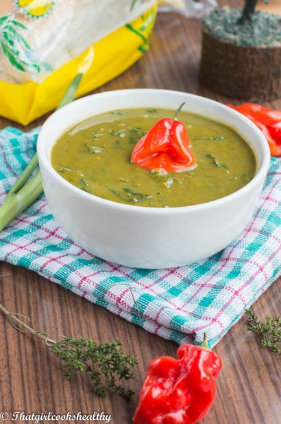 Soupe Caraïbes callaloo (style végétalien) - That Girl Cooks en bonne santé