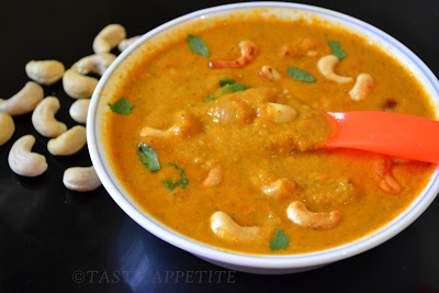 Masala Cashew (de noix de cajou) Cashew Masala