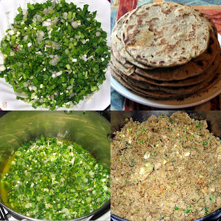 Chachi de cuisine Lasan ja Ladu; Vert Ail et Bajra (Millet) Ladus