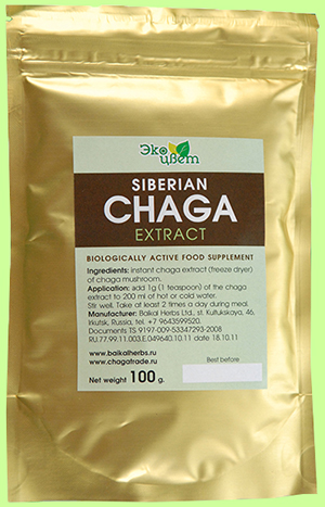 EXTRAIT DE Chaga, lyophiliser poudre de champignon de Chaga est un puissant source naturelle d'antioxydants