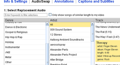 Changer la musique de fond dans Vidéos Youtube avec AudioSwap