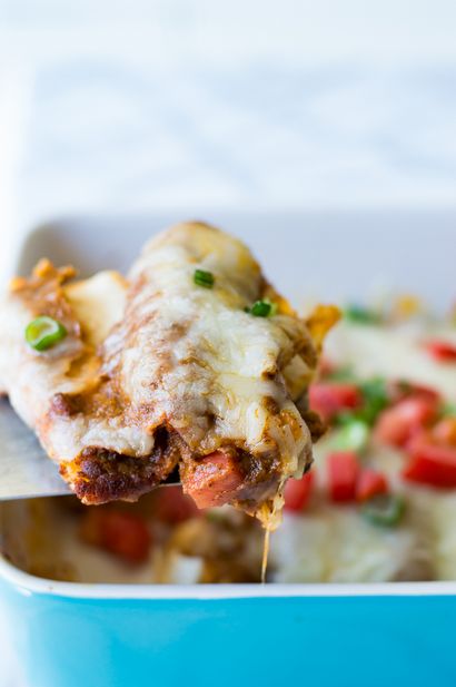 Käse Enchiladas mit Texas Chili Gravy