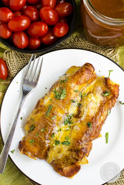 Cheesy Enchiladas au poulet Enchilada maison sans gluten Sauce - Iowa Girl eats